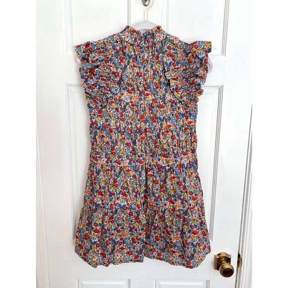 SEA NEW YORK Tuckernuck Multi Hanna Park Liberty Flutter Sleeve Cotton Dress XS - Picture 16 of 16